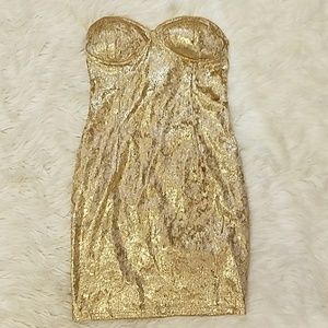NWT Gold Snake Pattern Dress Small G Stage